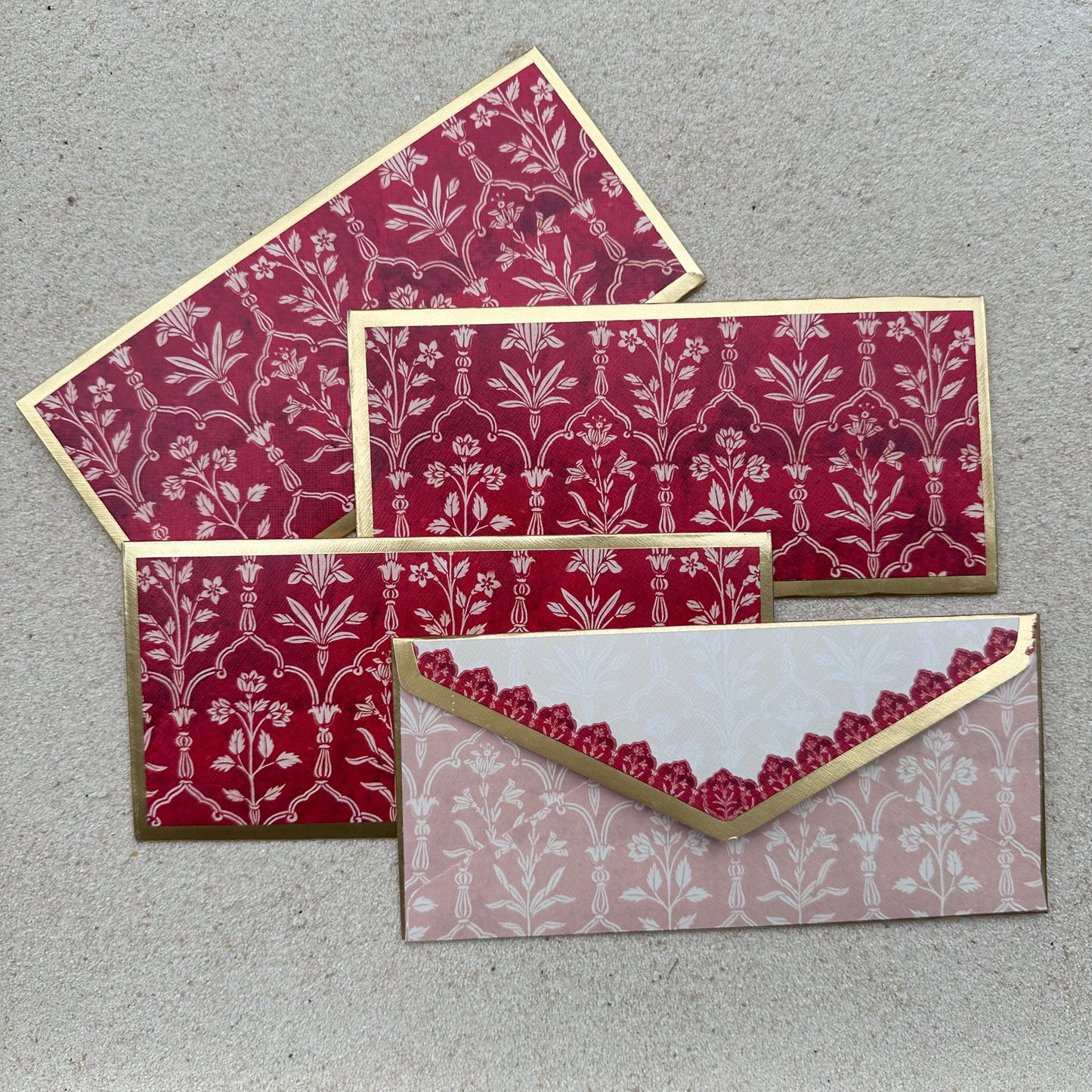 Laal Bagh Foil Gift Envelopes (Pack of 5)