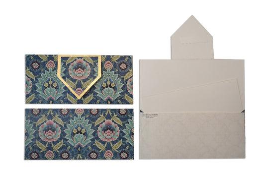 Noor Blue Threefold Gift Envelopes(Pack of 5)